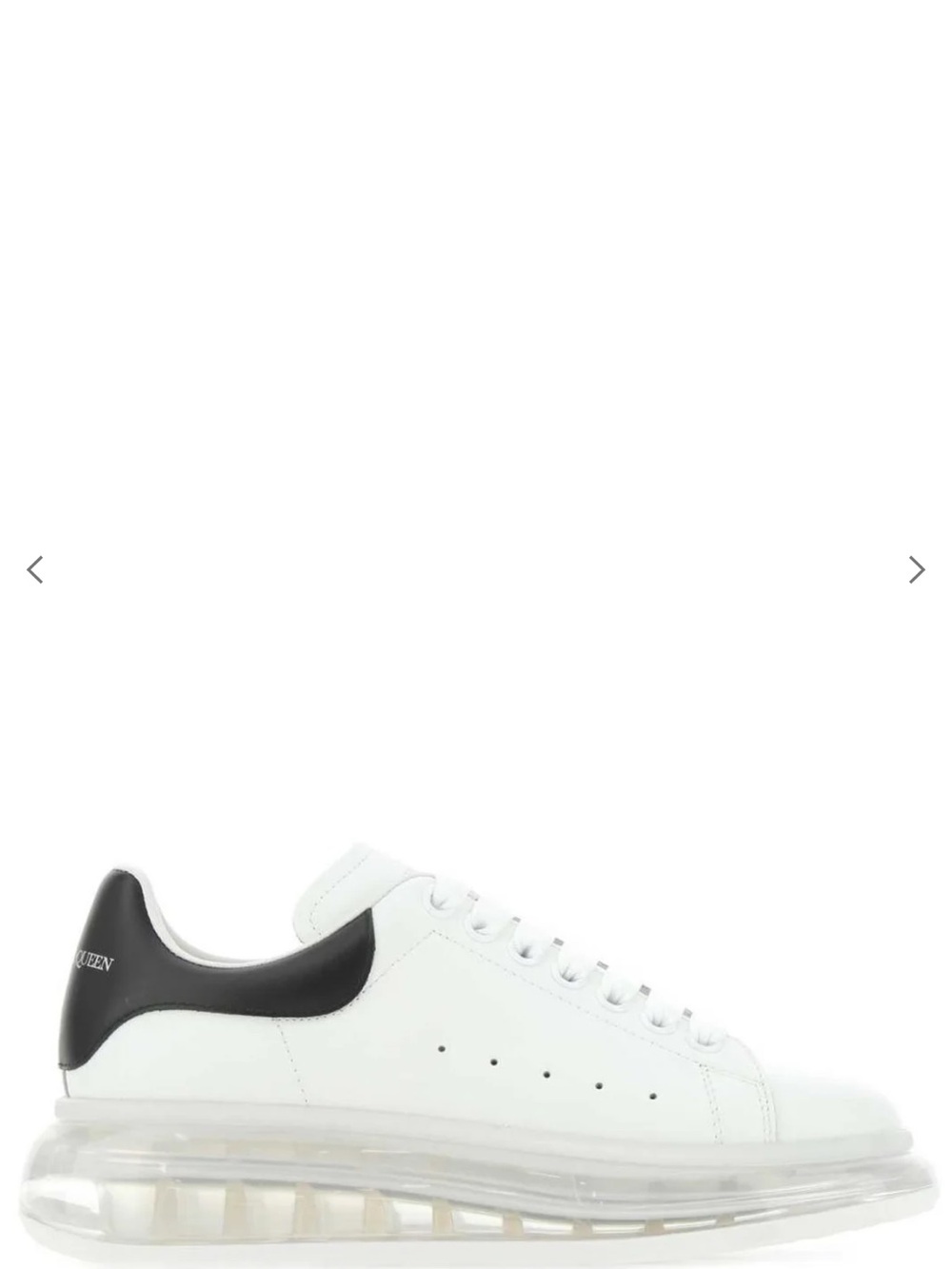 Alexander McQueen White Sneakers with Black Heel Tab